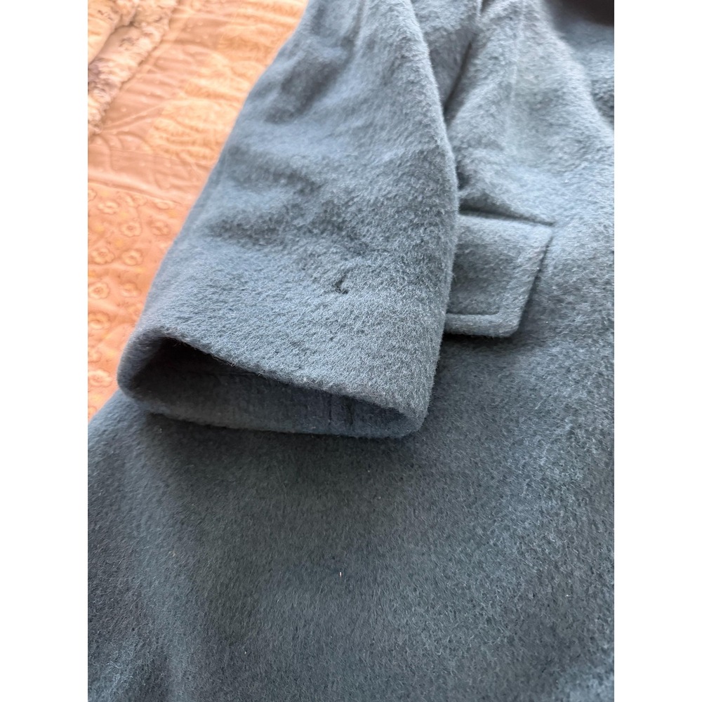 Vintage Pendleton Wool Coat Womens 8 Blue Teal Long Coat USA Virgin Wool - Picture 9 of 9
